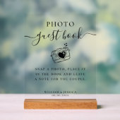 Elegant Script Wedding Photo Guest Book (Neutre)