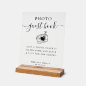Elegant Script Wedding Photo Guest Book (Angle)