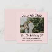Elegant Script Wedding Photo Save The Date (Voorkant / Achterkant)