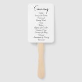 Elegant Script Wedding Program Handwaaier (Achterkant)