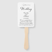 Elegant Script Wedding Program Handwaaier (Voorkant)