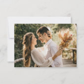 Elegant Script Wedding QR Code Foto RSVP Card Kaartje (Achterkant)