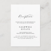 Elegant Script Wedding Reception Tussenvoegsel Kaa Informatiekaartje (Voorkant)
