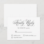 Elegant Script Wedding Response Kaart (Voorkant / Achterkant)