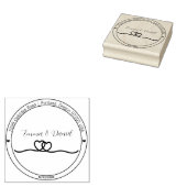 Elegant Script Wedding Return Address Stamp Rubberstempel (Gestempeld)