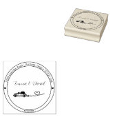 Elegant Script Wedding Return Address Stamp Rubberstempel (Gestempeld)