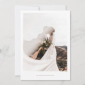 Elegant Script Wedding Save the Date Roos Gold Kaart (Achterkant)