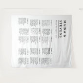 Elegant Script Wedding Table Seating Chart Foam Wandkleed (Voorkant (horizontaal))