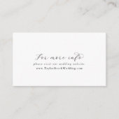 Elegant Script Wedding Website Enclosure Kaart (Voorkant)
