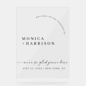 Elegant Script Wedding Welcome Framed Print (Recto)
