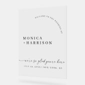 Elegant Script Wedding Welcome Framed Print (Angle)