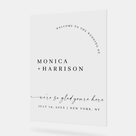 Elegant Script Wedding Welcome Framed Print (Angle)