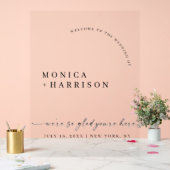 Elegant Script Wedding Welcome Framed Print Acryl Bord (Huwelijk)