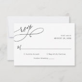 Elegant Script Weduwend Simple Rsvp Card (Voorkant)