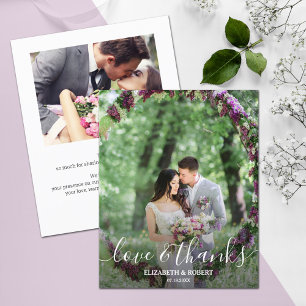 Elegant Script Weduwfoto Hartelijk kaart