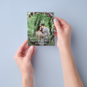 Elegant Script Weduwfoto Hartelijk kaart (Hand)