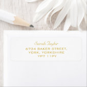 Elegant Script White en Gold Name Label (Insitu)