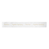 Elegant Script White Faux Gold Gift Wrapping Lint (Voorkant)