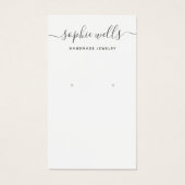 Elegant Script White QR Code Oorspronkelijk displa Visitekaartje (Voorkant)