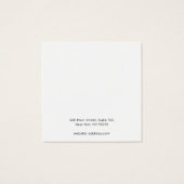 Elegant Script White Stud Earning Display Kaart (Achterkant)