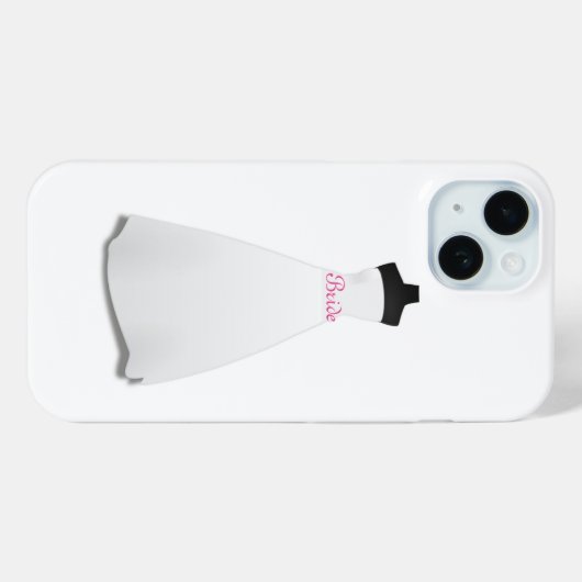 Elegant Script White Wedding Dress Bride  Case-Mate iPhone Case (Achterkant (horizontaal))