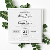 Elegant Script Wit Bruiloft Digitaal Printbaar Kaart