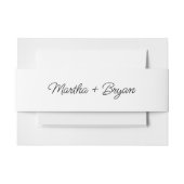 Elegant Script Wit & Zwart Bruiloft Uitnodigingen Wikkel (Voorkant Voorbeeld)