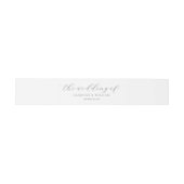 Elegant Script Witte Bruiloft Uitnodigingen Wikkel (Vlak)