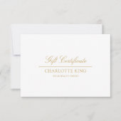 Elegant script | Zakelijk cadeaubon (Voorkant)