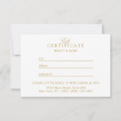 Elegant script | Zakelijk cadeaubon (Achterkant)