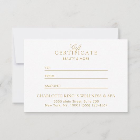 Elegant script | Zakelijk cadeaubon (Achterkant)