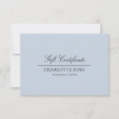 Elegant script | Zakelijk cadeaubon (Voorkant)