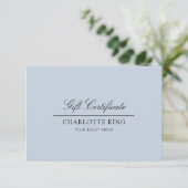 Elegant script | Zakelijk cadeaubon (Staand voorkant)