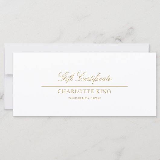 Elegant script | Zakelijk cadeaubon (Voorkant)