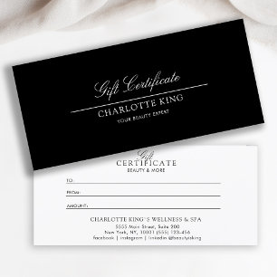 Elegant script Zakelijk cadeaubon