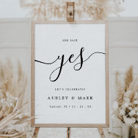Elegant Script Ze zei ja Verloving Celebratie