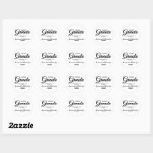 Elegant Script zelfgemaakte granola label (Vel)