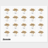 Elegant Script zelfgemaakte granola label (Vel)