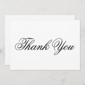 Elegant script zwart wit Dank u wel (Voorkant / Achterkant)