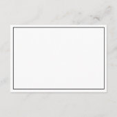 Elegant Script zwart-wit dikke rand Informatiekaartje (Achterkant)