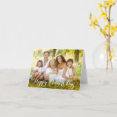 Elegant scriptbewerkte Moederdag-fotokaart Kaart (Gele Bloem)