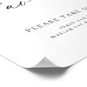 Elegant scriptbruiloft is goed voor één teken poster (Hoek)