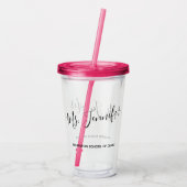 Elegant Scripted Dance Teacher Acryl Drinkbeker (Achterkant)