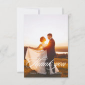 Elegant Scripting Wedding Dank u Kaart W Nota (Voorkant)