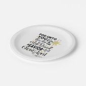 Elegant Scriptkerstgeboorte Christus Luke 2 Papieren Bordje (Gekanteld)