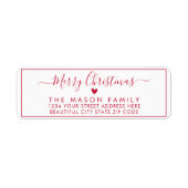 Elegant scriptlabel voor kerstretouradres voor scr etiket (Voorkant)