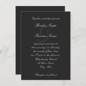Elegant scriptlettertype bruiloft-uitnodiging kaart (Voorkant / Achterkant)
