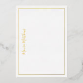 Elegant scriptnaam Silver Gold folie Note card Folie Uitnodiging (Voorkant)