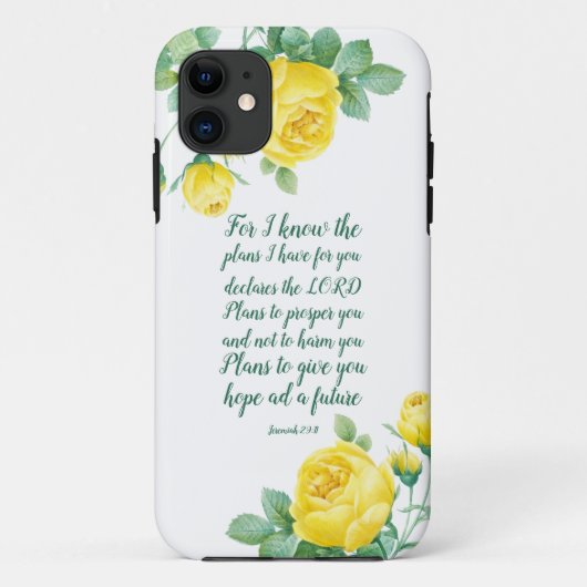 Elegant Scripture Jeremiah 29:11 Case-Mate iPhone Case (Achterkant)