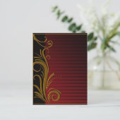 Elegant Scroll Design Briefkaart (Staand voorkant)